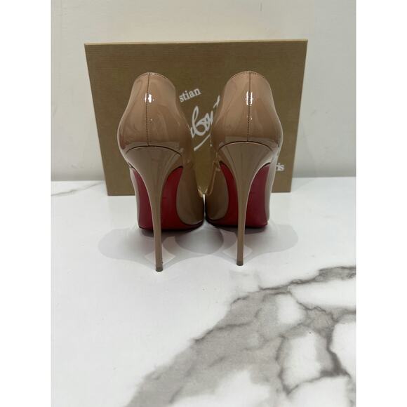 Christian Louboutin Women's Nude Patent Leather So Kate Pumps - Size 38 - Picture 4 of 6